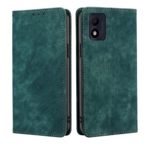 For Alcatel 1B 2022 RFID Anti-theft Brush Magnetic Leather Phone Case(Green) (OEM)