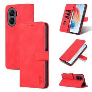 For Honor X40i AZNS Skin Feel Calf Texture Flip Leather Phone Case(Red) (OEM)