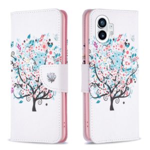 For Nothing Phone 1 Colored Drawing Pattern Leather Phone Case(Tree) (OEM)
