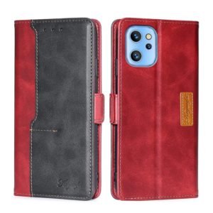 For UMIDIGI A13/A13 Pro/A13S Contrast Color Side Buckle Leather Phone Case(Red + Black) (OEM)