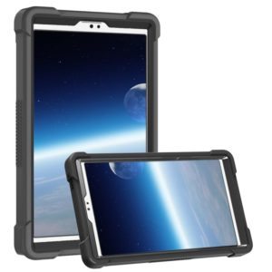 For Samsung Galaxy Tab A7 Lite T225/T220 Silicone + PC Shockproof Protective Case with Holder(Black) (OEM)