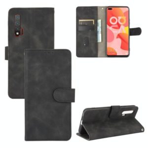 For Huawei nova 6 5G Solid Color Skin Feel Magnetic Buckle Horizontal Flip Calf Texture PU Leather Case with Holder & Card Slots & Wallet(Black) (OEM)