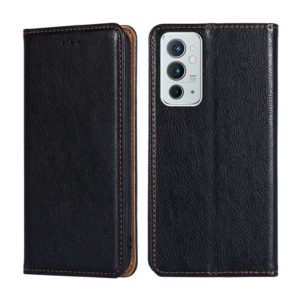 For OnePlus 9RT 5G Gloss Oil Solid Color Magnetic Leather Phone Case(Black) (OEM)