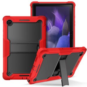 For Samsung Galaxy Tab A8 10.5 2021 Silicone + PC Shockproof Protective Tablet Case with Holder(Red + Black) (OEM)