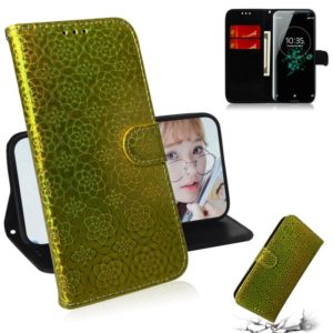 For Sony Xperia XZ3 Solid Color Colorful Magnetic Buckle Horizontal Flip PU Leather Case with Holder & Card Slots & Wallet & Lanyard(Gold) (OEM)