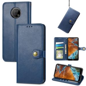 For Nokia G300 Solid Color Leather Buckle Phone Case(Blue) (OEM)