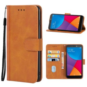 For Itel P13 Leather Phone Case(Brown) (OEM)