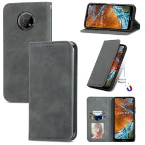 For Nokia G300 Retro Skin Feel Magnetic Horizontal Flip Leather Phone Case(Grey) (OEM)