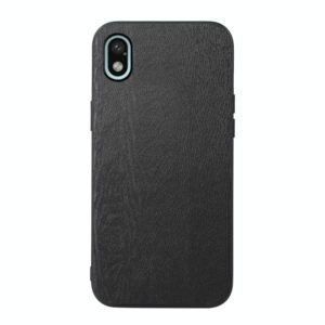For Sony Xperia Ace III Wood Texture PU Phone Case(Black) (OEM)