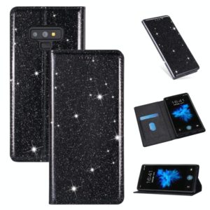 For Samsung Galaxy Note 9 Ultrathin Glitter Magnetic Horizontal Flip Leather Case with Holder & Card Slots(Black) (OEM)