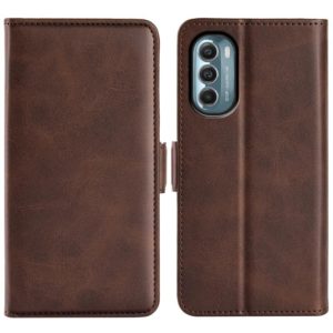 For Motorola Moto G 5G 2022 Dual-side Magnetic Buckle Leather Phone Case(Brown) (OEM)