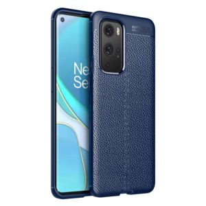 For OnePlus 9 Pro Litchi Texture TPU Shockproof Case(Navy Blue) (OEM)