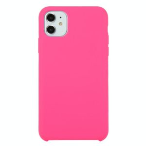 For iPhone 11 Solid Color Solid Silicone Shockproof Case (Arson Fire Rose) (OEM)