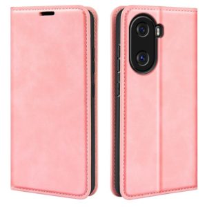 For Honor X40i Retro-skin Magnetic Suction Leather Phone Case(Pink) (OEM)