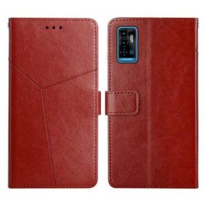 For ZTE Blade A51 Y Stitching Horizontal Flip Leather Phone Case(Brown) (OEM)