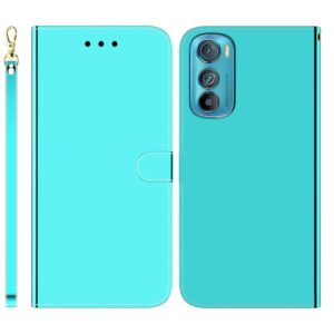 For Motorola Edge 30 Imitated Mirror Surface Leather Phone Case(Mint Green) (OEM)