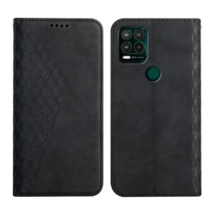 For Motorola Moto G Stylus 2021 5G Diamond Pattern Splicing Skin Feel Magnetic Horizontal Flip Leather Case with Card Slots & Holder & Wallet(Black) (OEM)