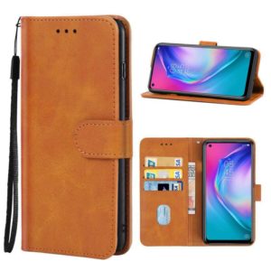 Leather Phone Case For TECNO Camon 16 SE(Brown) (OEM)