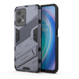 For OnePlus Nord CE 2 Lite 5G/Realme 9 Pro Punk Armor 2 in 1 Shockproof Phone Case with Invisible Holder(Grey) (OEM)
