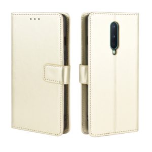 For OnePlus 8 Retro Crazy Horse Texture Horizontal Flip Leather Case , with Holder & Card Slots & Photo Frame(Gold) (OEM)