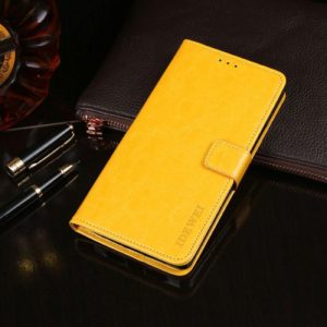 For Motorola Moto E30 idewei Crazy Horse Texture Leather Phone Case(Yellow) (idewei) (OEM)