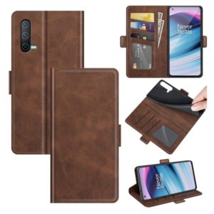 For OnePlus Nord CE 5G Dual-side Magnetic Buckle Horizontal Flip Leather Case with Holder & Card Slots & Wallet(Brown) (OEM)