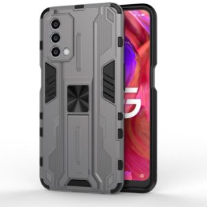For OPPO A93 5G Supersonic PC + TPU Shock-proof Protective Case with Holder(Gray) (OEM)