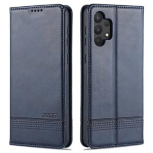 For Samsung Galaxy A32 4G AZNS Magnetic Calf Texture Horizontal Flip Leather Case with Card Slots & Holder & Wallet(Dark Blue) (AZNS) (OEM)