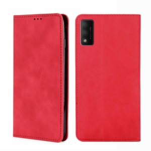 For TCL 30T T603DL Skin Feel Magnetic Horizontal Flip Leather Phone Case(Red) (OEM)