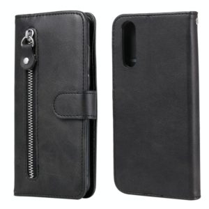 For Sony Xperia 10 II Fashion Calf Texture Zipper Horizontal Flip Leather Case with Holder & Card Slots & Wallet Function(Black) (OEM)