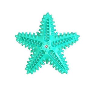 Starfish Voice Pet Dog Toy Molar Stick Leaking Food Dog Toothbrush(Green) (OEM)