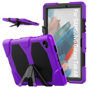 For Samsung Galaxy Tab A8 10.5 2021 X200 / X205 Colorful Silicon + PC Tablet Case(Purple) (OEM)