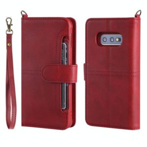 For Galaxy S10e Multifunctional Detachable Magnetic Horizontal Flip Leather Case with Card Slots & Holder & Wallet & Photo Frame(Red) (OEM)