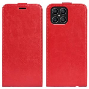 For Honor X8 R64 Texture Single Vertical Flip Leather Phone Case(Red) (OEM)