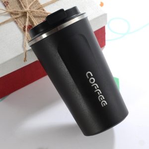 Double Stainless steel 304 Coffee Mug Car Thermos Mug Travel Thermo Cup 510ml(Black) (OEM)