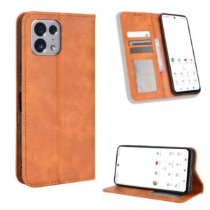 For TONE E22 Magnetic Buckle Retro Texture Leather Phone Case(Brown) (OEM)
