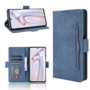 For Blackview A100 Skin Feel Calf Pattern Horizontal Flip Leather Case with Holder & Card Slots & Photo Frame(Blue) (OEM)