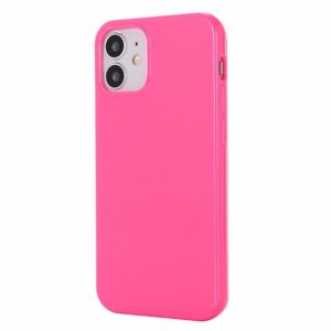 For iPhone 12 / 12 Pro Solid Color TPU Protective Case(Rose Red) (OEM)