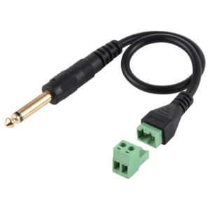 6.35mm Male to 2 Pin Pluggable Terminals Solder-free Connector Solderless Connection Adapter Cable, Length: 30cm (OEM)