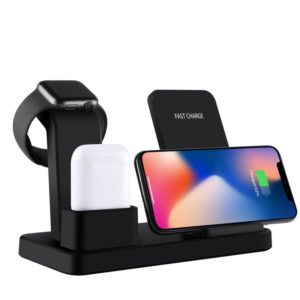 Q12 3 in 1 Quick Wireless Charger for iPhone, Apple Watch, AirPods and other Android Smart Phones(Black) (OEM)
