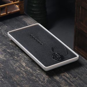 Rectangle Melamine Material Tea Tray with Round Holes, Size: 28 x 14 x 3cm (OEM)