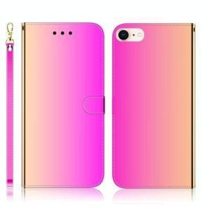 For iPhone 7 / 8 Imitated Mirror Surface Horizontal Flip Leather Case with Holder & Card Slots & Wallet & Lanyard(Gradient Color) (OEM)