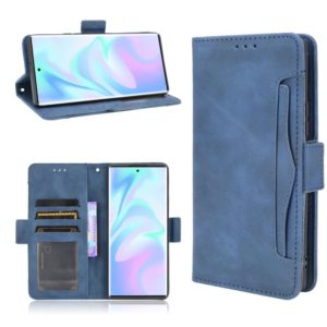 For ZTE Axon 30 Ultra 5G Skin Feel Calf Pattern Horizontal Flip Leather Case with Holder & Card Slots & Photo Frame(Blue) (OEM)