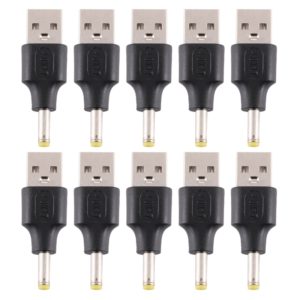 10 PCS 4.0 x 1.7mm Male to USB 2.0 Male DC Power Plug Connector (OEM)