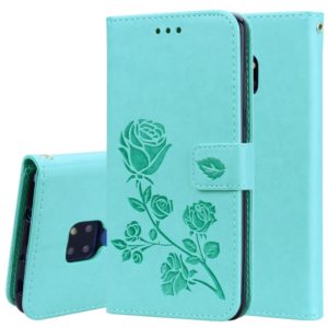 Rose Embossed Horizontal Flip PU Leather Case for Huawei Mate 20, with Holder & Card Slots & Wallet (Green) (OEM)