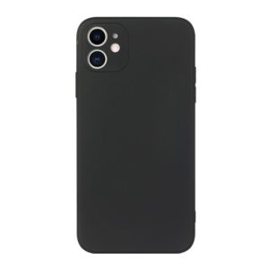 For iPhone 11 Straight Edge Solid Color TPU Shockproof Case (Black) (OEM)