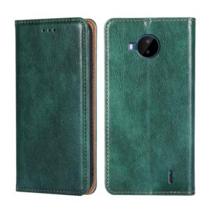 For Nokia C20 Plus Gloss Oil Solid Color Magnetic Leather Phone Case(Green) (OEM)