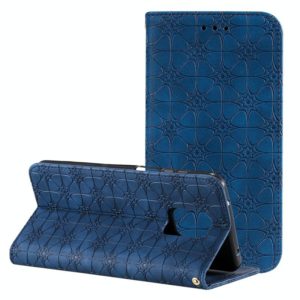 For Xiaomi Redmi Note 9 Pro Lucky Flowers Embossing Pattern Magnetic Horizontal Flip Leather Case with Holder & Card Slots(Dark Blue) (OEM)