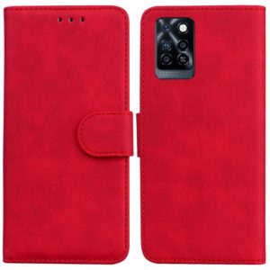 For Infinix Note 10 Pro X695 Skin Feel Pure Color Flip Leather Phone Case(Red) (OEM)