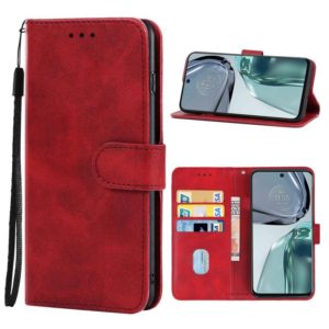 For Motorola Moto G62 5G Leather Phone Case(Red) (OEM)